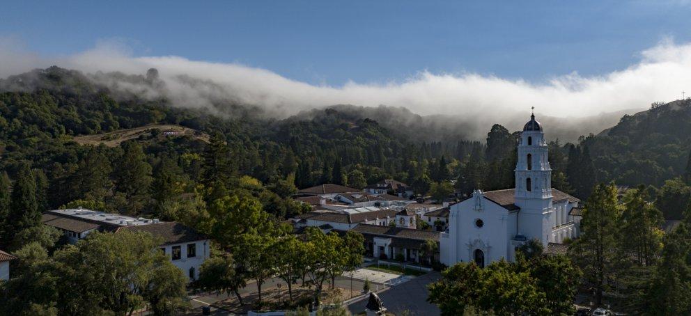 Aerial with mist